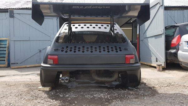 Peugeot 205 GTI with two V6 engines