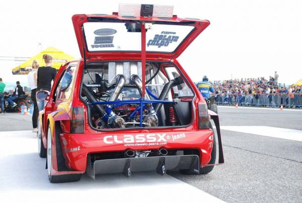 Opel Corsa with a Twin-Turbo Audi V6