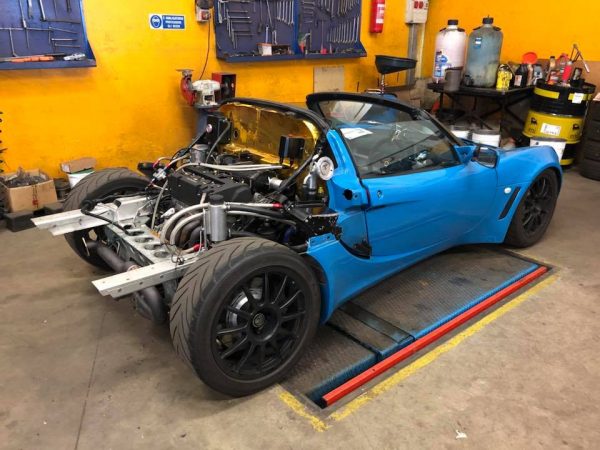Lotus Exige with a supercharged Honda K20 inline-four