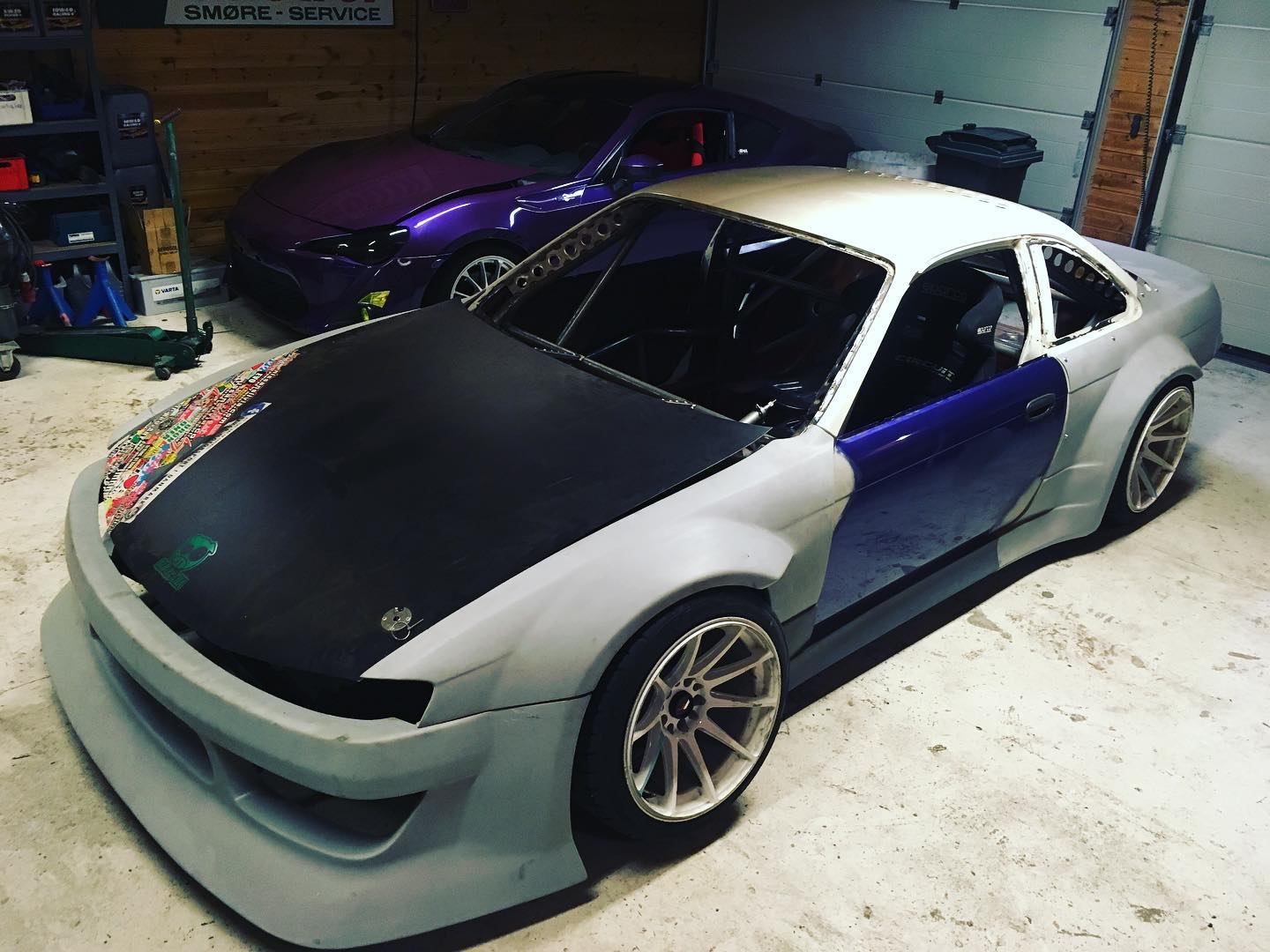 Nissan S14 with a turbo Audi inline-five