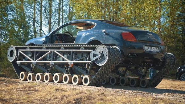 Bentley Continental GT with a Toyota V8 and Caterpillar Tracks