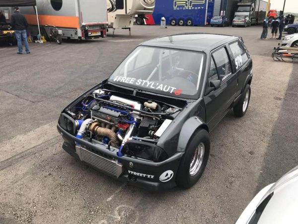 Citroën AX with a 850 hp turbo inline-four