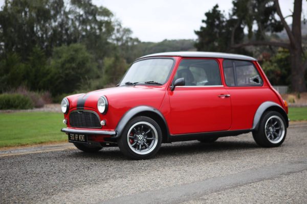 1974 Mini with a supercharged 3.5 L Acura V6