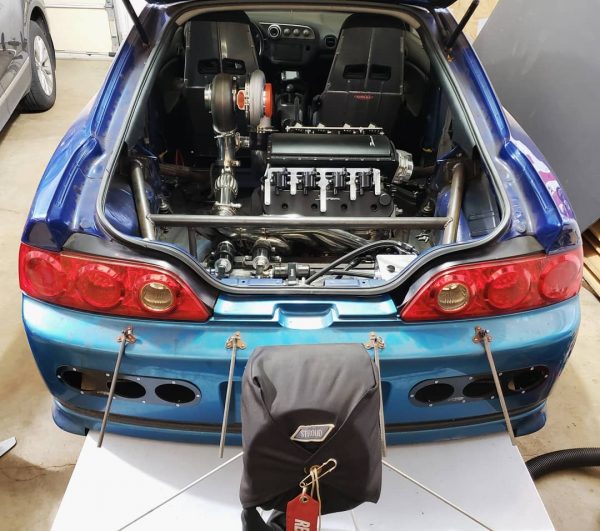 2002 Acura RSX with two turbo LS4 V8 engines