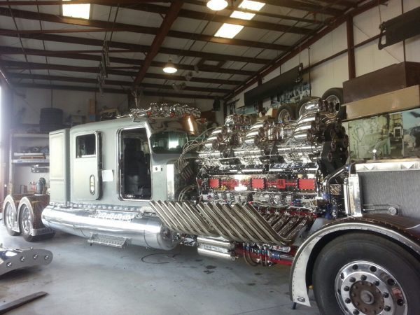 1979 Peterbilt 359 Semi with two Supercharged Detroit Diesel V12 engines