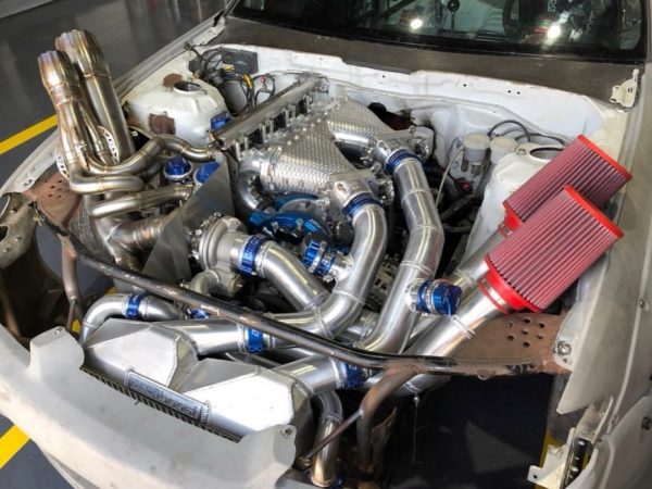 Nissan S15 with a twin-turbo 26B four-rotor