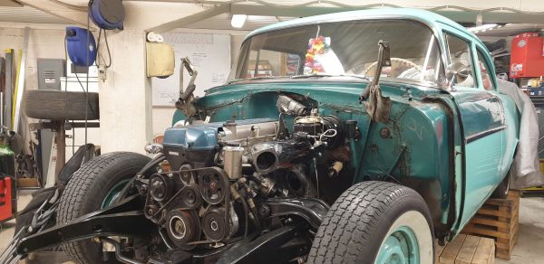 1956 Chevy 150 with a turbo 2JZ inline-six