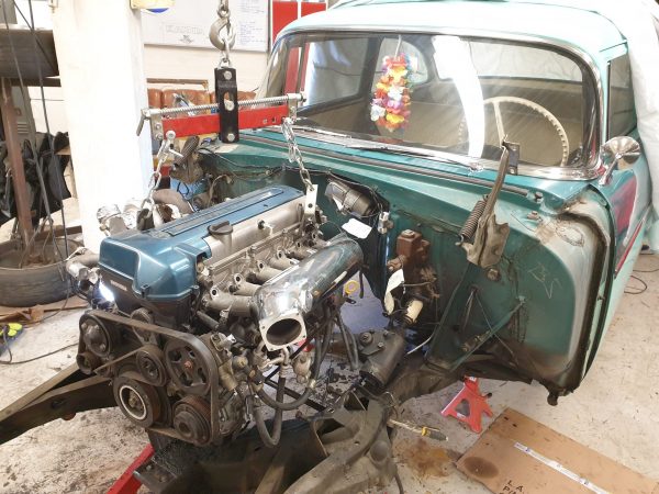 1956 Chevy 150 with a turbo 2JZ inline-six