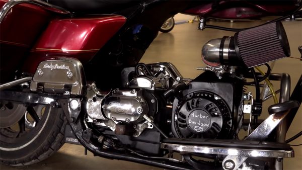 1995 Harley-Davidson with a Harbor Freight Single-Cylinder Motor