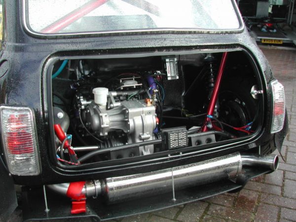 Mini race car with a mid-engine Honda CBR1000RR motor