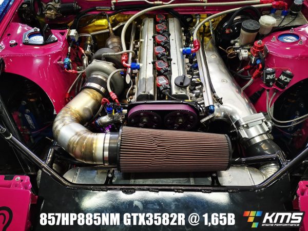Nissan S13 200SX with a turbo 2JZ-GTE