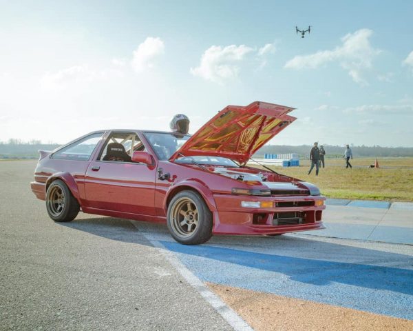 Fernando Montero's Toyota AE86 with a supercharged 3S-GE BEAMS inline-four