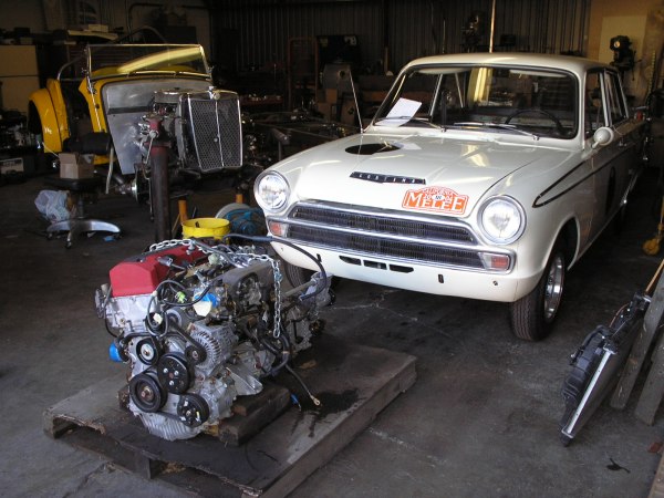 1965 Ford Cortina with a Honda F20C inline-four