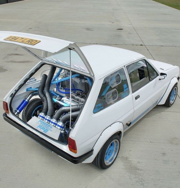 Ford Fiesta with a mid-engine turbo ST170 inline-four