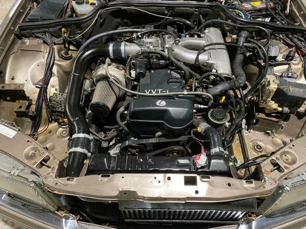 1991 Mercedes 300SE with a turbo 2JZ inline-six