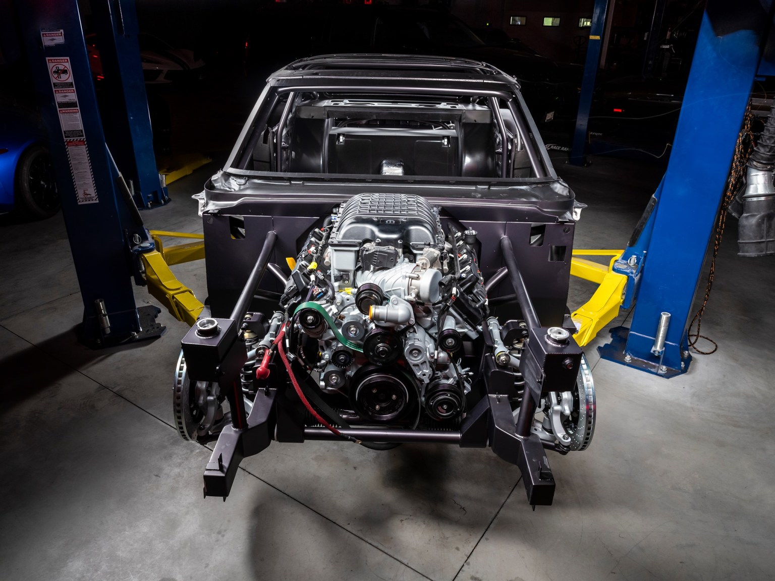 Carbon Fiber 1970 Charger with a supercharged Hellephant V8 10 Engine