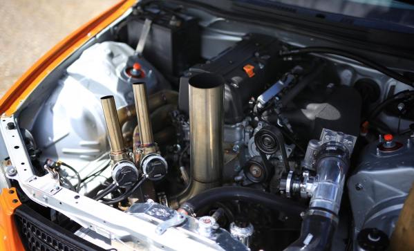 Lexus IS300 built by KMP Speed Shop with a turbo Honda K24 inline-four