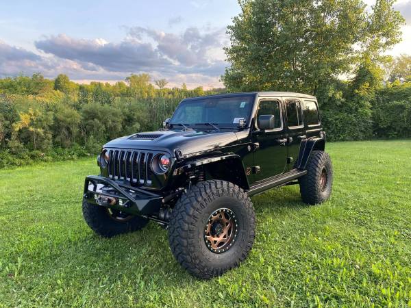Jeep Wrangler built by America's Most Wanted 4x4 with a 1000 hp supercharged Hellephant V8