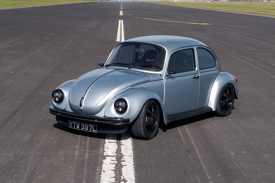 1973 Beetle built by Electric Classic Cars with a 600 hp Tesla electric motor
